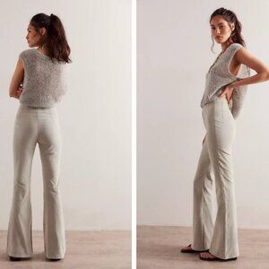 We The Free Jayde Beige Corduroy Flare Jeans